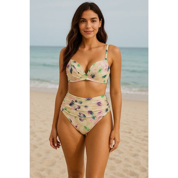 Victoria's Secret Angel Convertible Push Up Bikini 36C High Waisted Bottom LG - Picture 1 of 9
